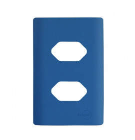 Placa P/ 2 Tomadas 4x2 - Novara Azul Fosco